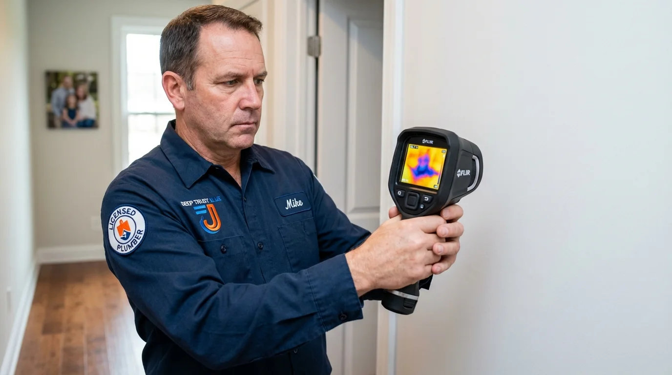 Thermal imaging leak detection by Johns Plumbing LLC in Wolcott